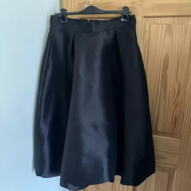 COAST PINK BLACK Flower Satin A Line Skirt Size 8 22.00 PicClick UK