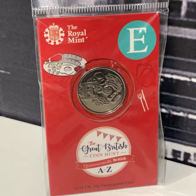 2018 10p Letter Coin E English Breakfast Royal Mint Alphabet A-Z