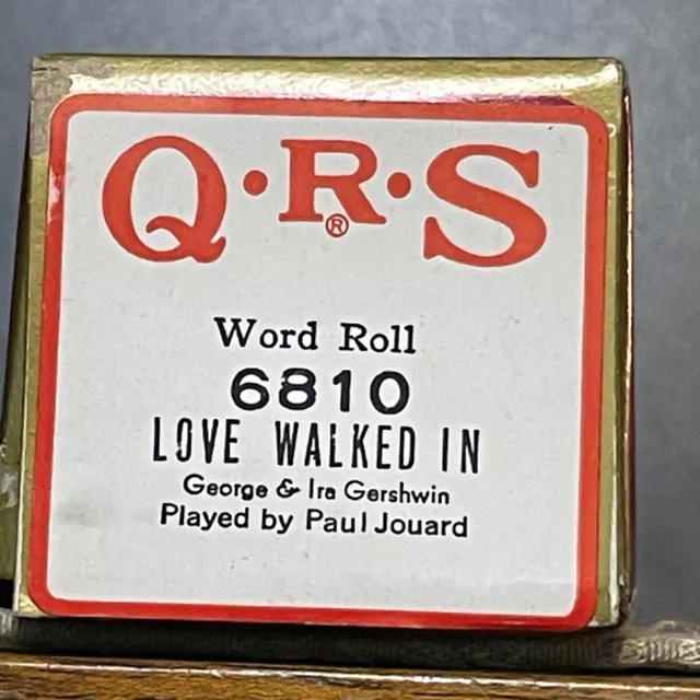 "LOVE WALKED IN" - QRS - como nuevo nunca jugado - Gershwin Bros. comp.