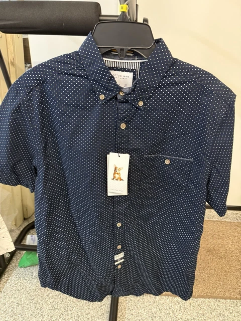 CACTUS MAN SHIRT Mens Medium Blue Polka Dot Ricky Singh Slim Fit Button  Front $19.95 - PicClick