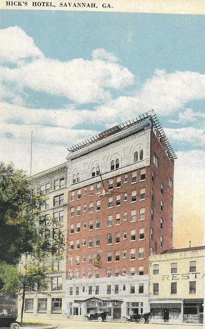 1912 savannah hick's hotel @ A L Kanter, this view not otherwise @ ebay, GEORGIA