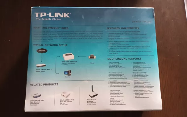 TP-Link TL-PS110U - Fast Ethernet Printserver NEU und ungeöffnet, in Folie 3