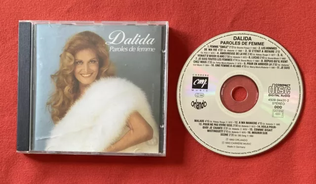 Dalida Paroles De Femme 1993 Bon État Cd