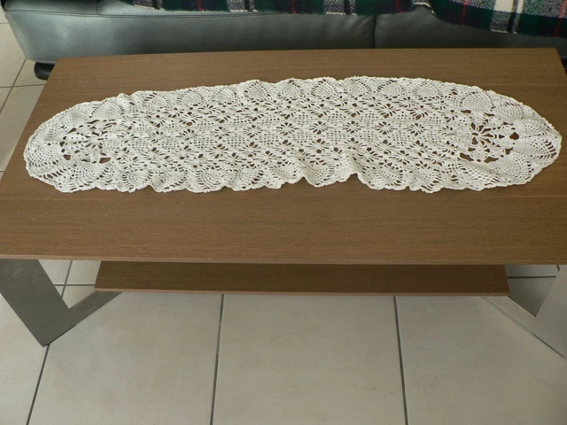 3 napperons dentelle de luxeuil ronds anciens neufs fait main blancs