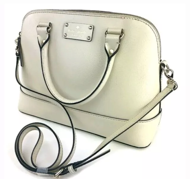 KATE SPADE NEW YORK Off White Leather Wellesley Rachelle, Crossbody/Purse