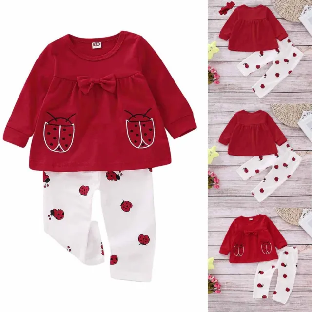 Newborn Baby Girl Clothes Cartoon Long Sleeve Tops Pants Outfits Set Tracksuit