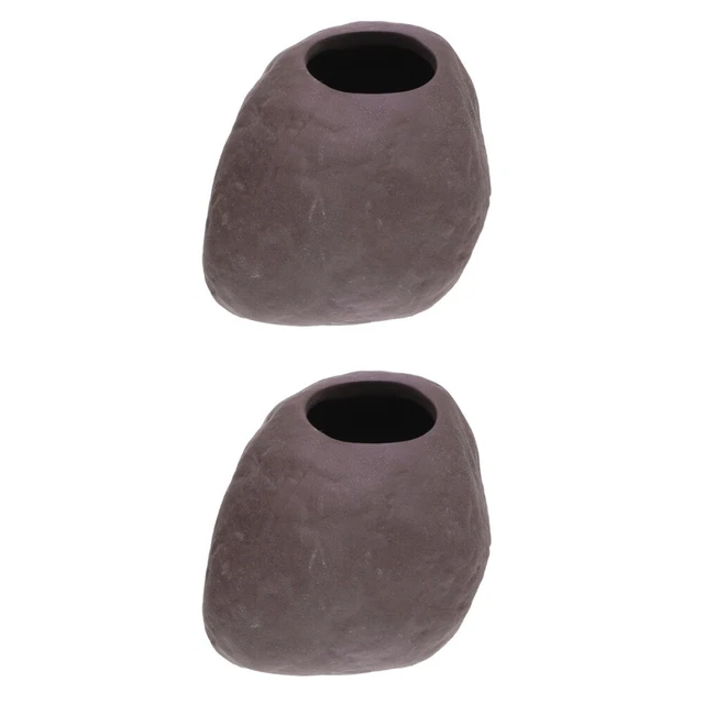 2 PCS Poisson Cachant La Pierre Mijoteuses Bocaux À Poissons