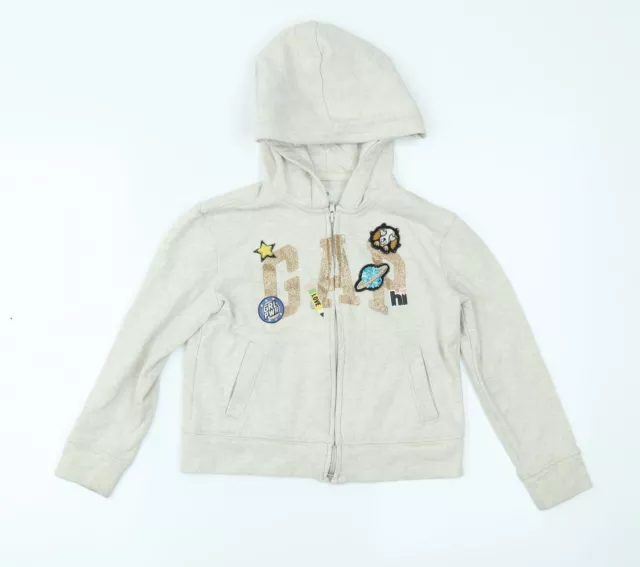 Gap Girls Beige Jacket Size 6-7 Years Zip