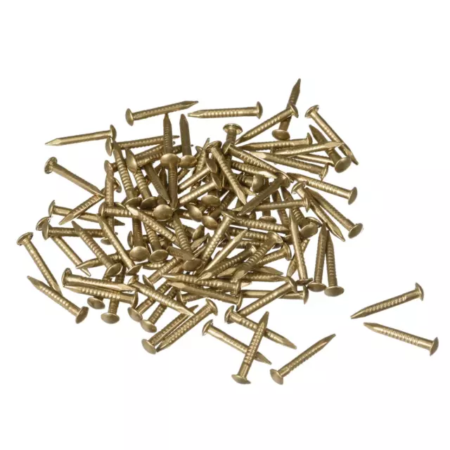 Small Tiny Brass Nails 1.2x10mm for DIY Pictures Wooden Boxes Household 100pcs