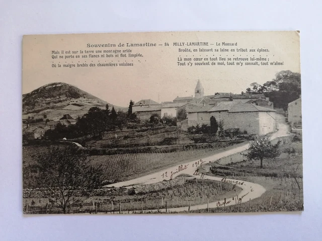 CPA Burgundy 71 - souvenir of LAMARTINE MILLY-LAMARTINE poet LE MONSARD poem