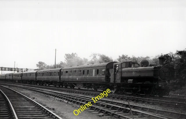 RAILWAY PHOTO EX GWR Pannier 0-6-0T 4689 shunting unknown station c1963 ...