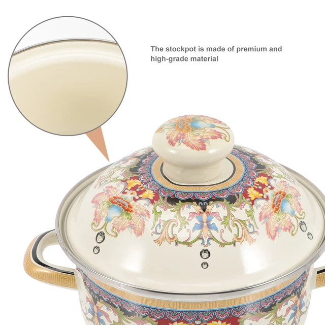 Pentola Titanio Da Campeggio 5L IBasingo - Leggera Per Escursioni, Con Coperchio E Manico Pieghevole