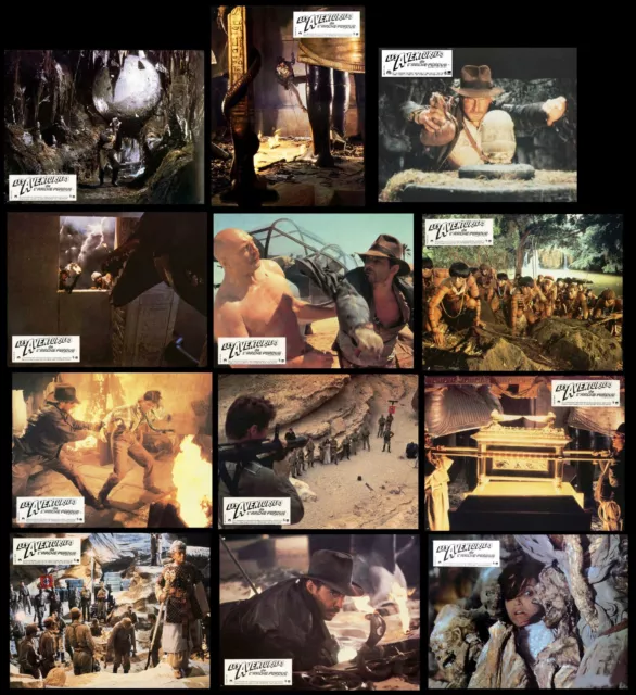 12 photos Lobby cards Fr. / Indiana Jones "Raiders of the Lost Ark" S. Spielberg