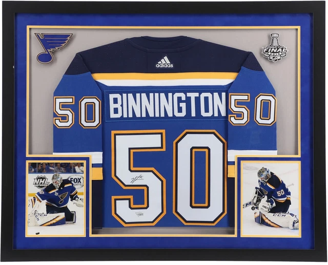 Jordan Binnington s FRMD Signed Adidas Jersey w/2019 SC Final Patch
