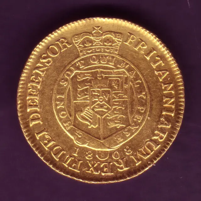 Great Britain.  1808 George 111 - Half Guinea.. VF