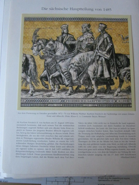 Deutschland in Historischen Karten 1485 Die sächsische Hauptteilung