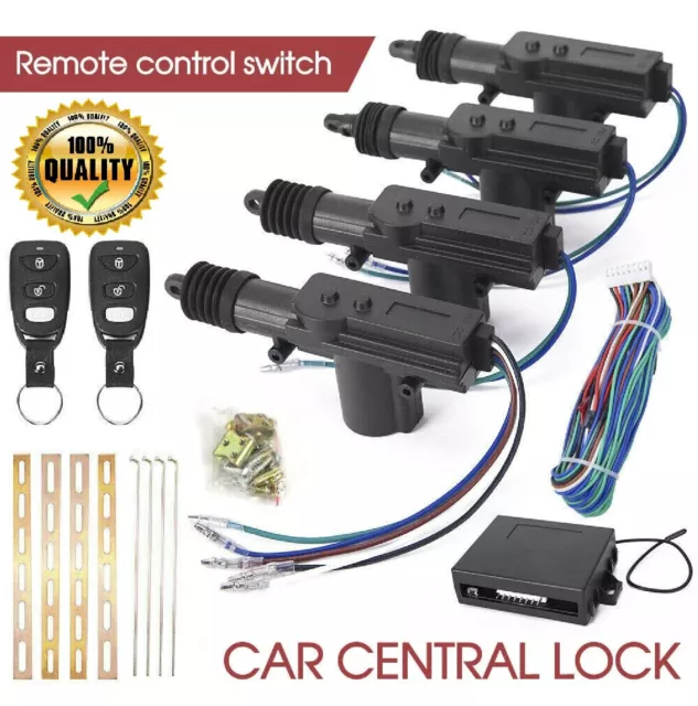 Car Universal Door Lock Locking Keyless Entry System Remote Central Control Kit