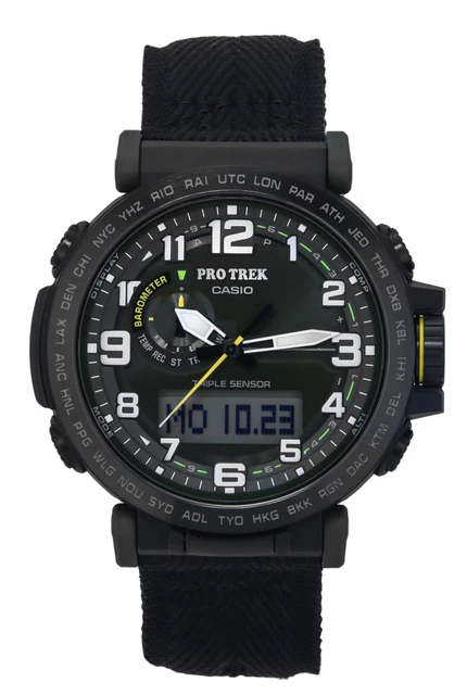 CASIO PRO TREK Analog Digital Cadran Vert Solar PRG-601YB-3 100M Montre ...