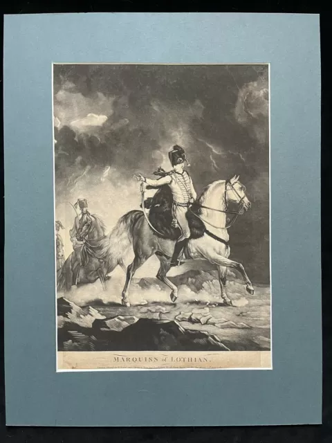 Marquiss of Lothian 1780, Original Mezzotint, J Dixon After Gilpin and Cosway 2