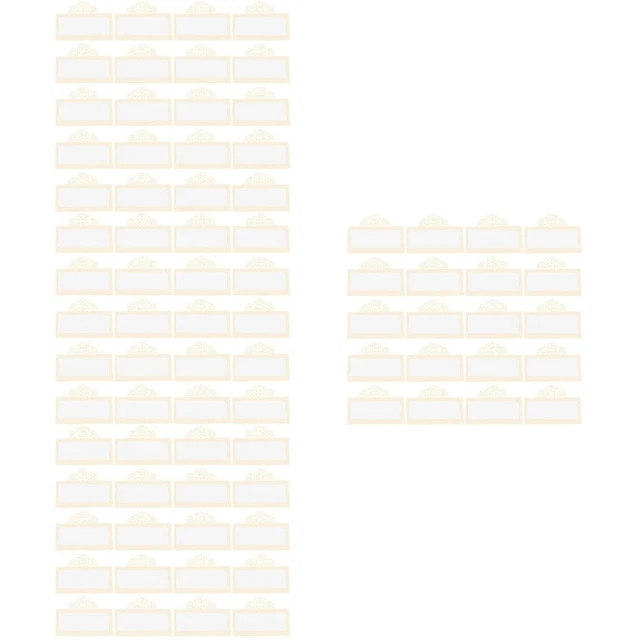 100 Cartes Place Mariage - Marque-Places Blancs Avec Bordure Argent | 8.4x10.2 Cm Pour Événements & Célébrations