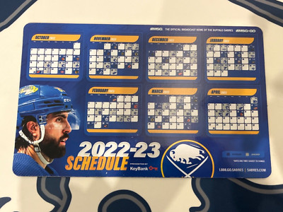 BUFFALO SABRES MAGNET Schedule 2022-2023 Season Fan Giveaway 10/15/22