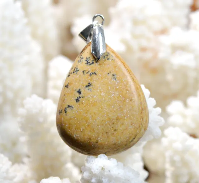 Jaspe Paysage 46 carats - pendentif cabochon pierre naturelle - Namibie / FD75