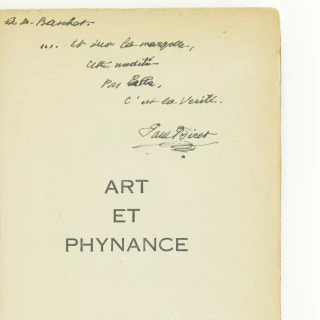 Paul POIRET Art et Phynance Edt ORIGINALE Bel Envoi SIGNÉE avec poème 1934