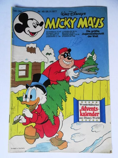 Walt Disneys Comic, Micky Maus Heft Nr. 48 vom 26. 11.  1977