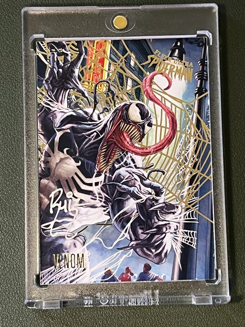 2017 Fleer Ultra Spider-Man GOLD WEB Auto #100 VENOM by Ruiz Burgos /49