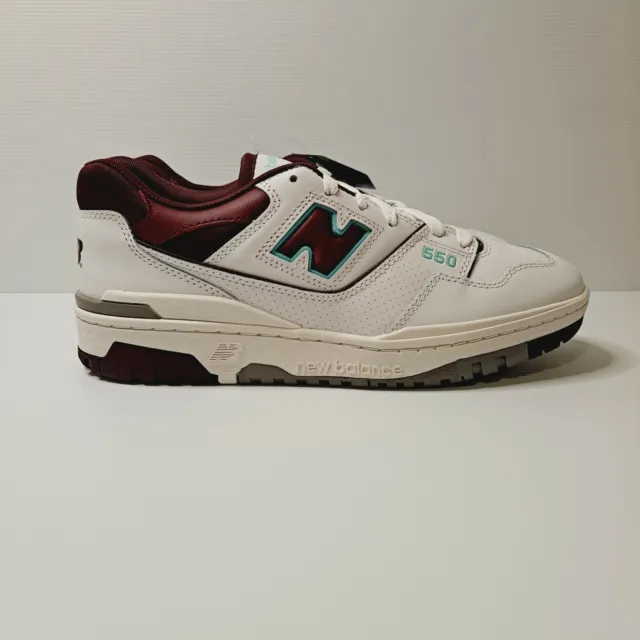 New Balance Mens US 8 550 Burgundy Cyan NB Sneaker Athletic Ortholite 3