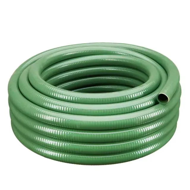 2 in. Dia x 50 ft. Green Heavy-Duty Flexible PVC Suction and Discharge Hose