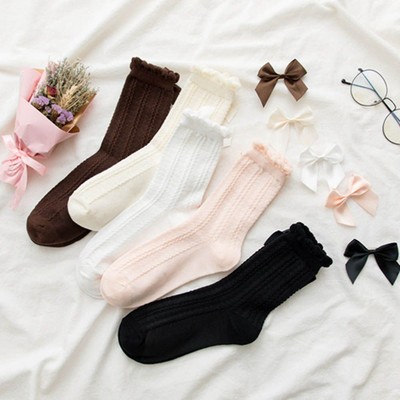 BAS Papillon Chaussette JK Bas Princesse Chaussettes Femme Chaussettes Courtes 