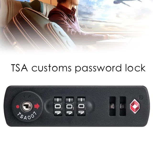 TSA Bloqueo de código seguro Cerradura de combinación de 3 dígitos TSA21123