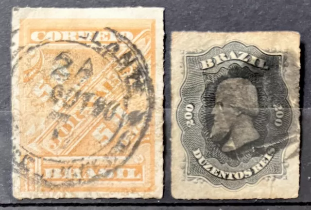 Superb Brazil Classic Early Rare Imperforate Old Lot Stamps 11021123