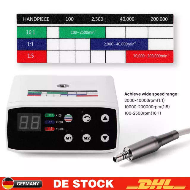 NSK type Dental LED bürstenloser elektrischer Mikromotor fit 1:1 1:5 Winkelstück