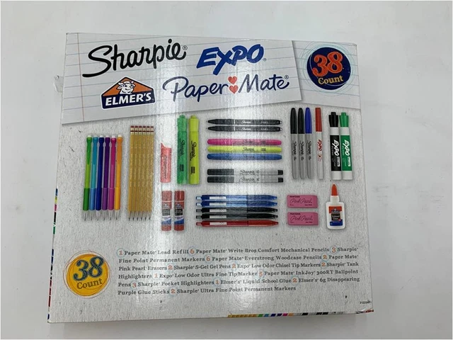School Supplies Variety Pack 38 Count Sharpie Expo Papermate *NEW & SEALED*
