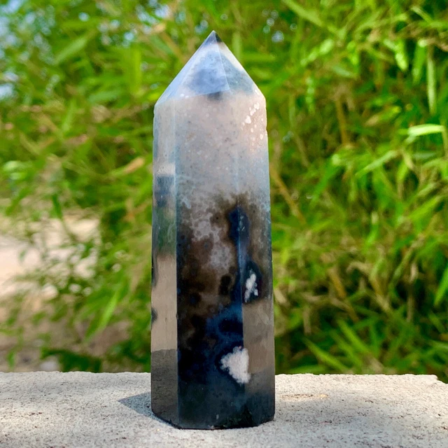 97GLapis lazuli quartz crystal obeliskpoint wand aura healing