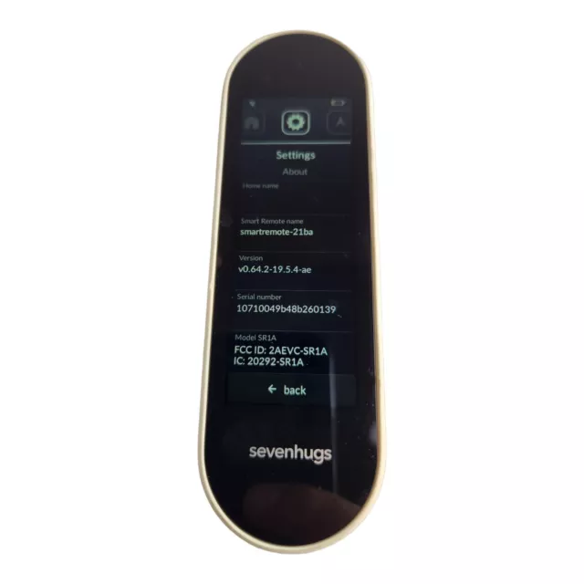 Sevenhugs SR1AI Smart Remote U Wireless Digital Remote (BAD Battery, NO DOCK)