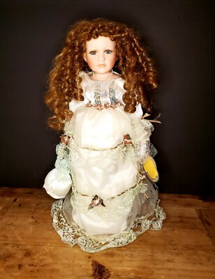 Emerald Collection Porcelain Doll 16in Anna Retro