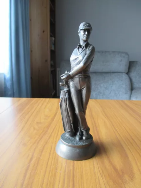 BRONZE RESIN LADY Woman Golfer Ornament Statue Figurine (Cm) £15.00 -  PicClick UK