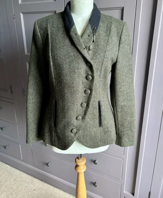 LADIES JACK MURPHY Harriet Brown Mulberry Tweed Jacket Size 12
