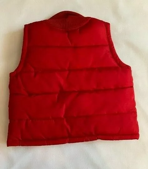 Old Navy - Red Padded Vest Jacket - 6-12