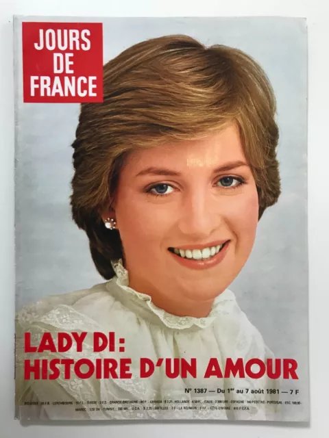 ►Jours De France 1387/1981-Princesse Diana-Grace Kelly-Sheila-Brigitte Bardot...