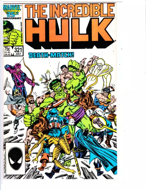 1986 The Incredible Hulk #321 "Marvel Comics" Comic Book