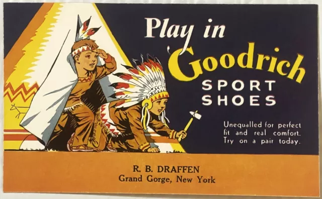 Rare Antique 1920s BF Goodrich Sport Shoes Advertising Display, Grand Gorge, NY 2