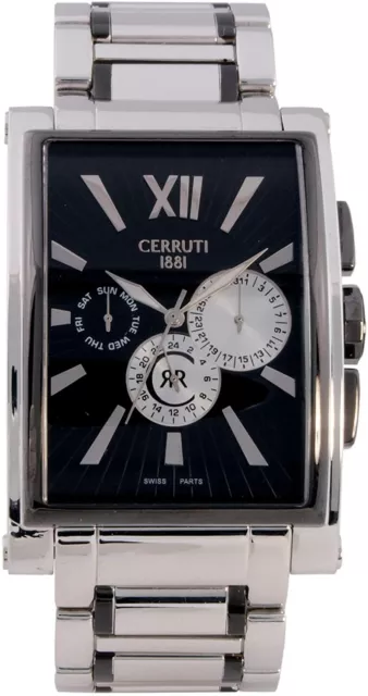 MONTRE Homme CERRUTI 1881 SWISS MADE. Date. Bracelet et Cadran Argent. 499,00€