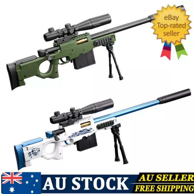 HOT AMW/98K Gun Sniper Rifle Soft Bullet Gun Shell Ejecting Blaster Kids Toy Set