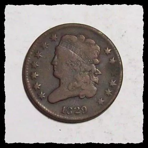 1829 Classic Head HALF CENT Early Cent  Nice VG+  #31C97