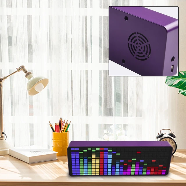 Analizzatore Spettro Musicale LED RGB - Visualizzatore VU Meter, 20 Segmenti, Effetti Luce Ritmica, Alimentazione USB - Foto 6