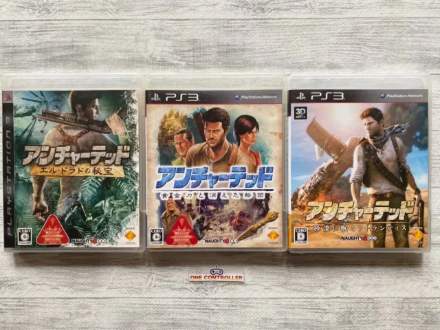 SONY PlayStation 3 PS3 Uncharted Treasure Hunter 3games set from Japan